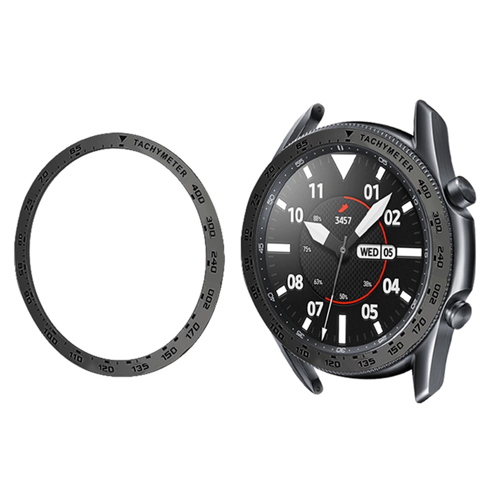 Protective Stainless Steel Watch Bezel Metal Ring Cover for Samsung Galaxy Watch3 41mm - Black-1