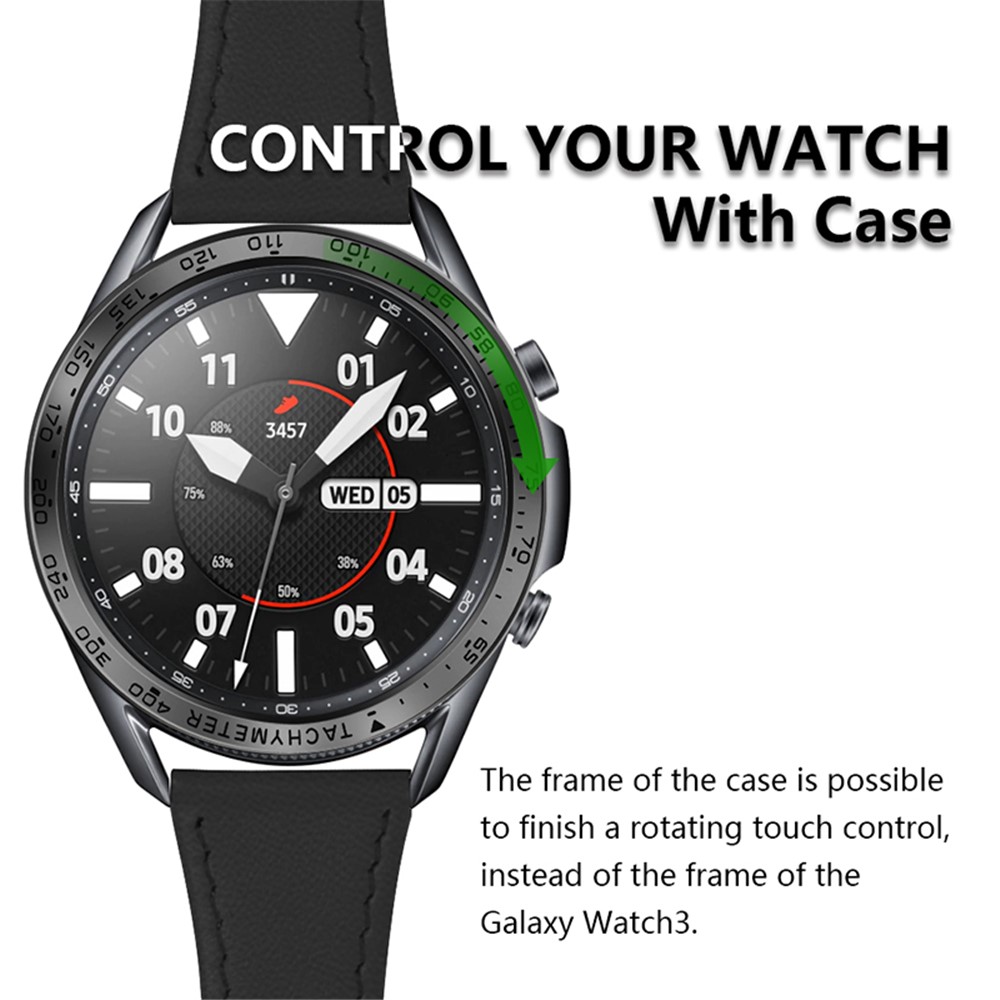 Protective Stainless Steel Watch Bezel Metal Ring Cover for Samsung Galaxy Watch3 41mm - Black-5