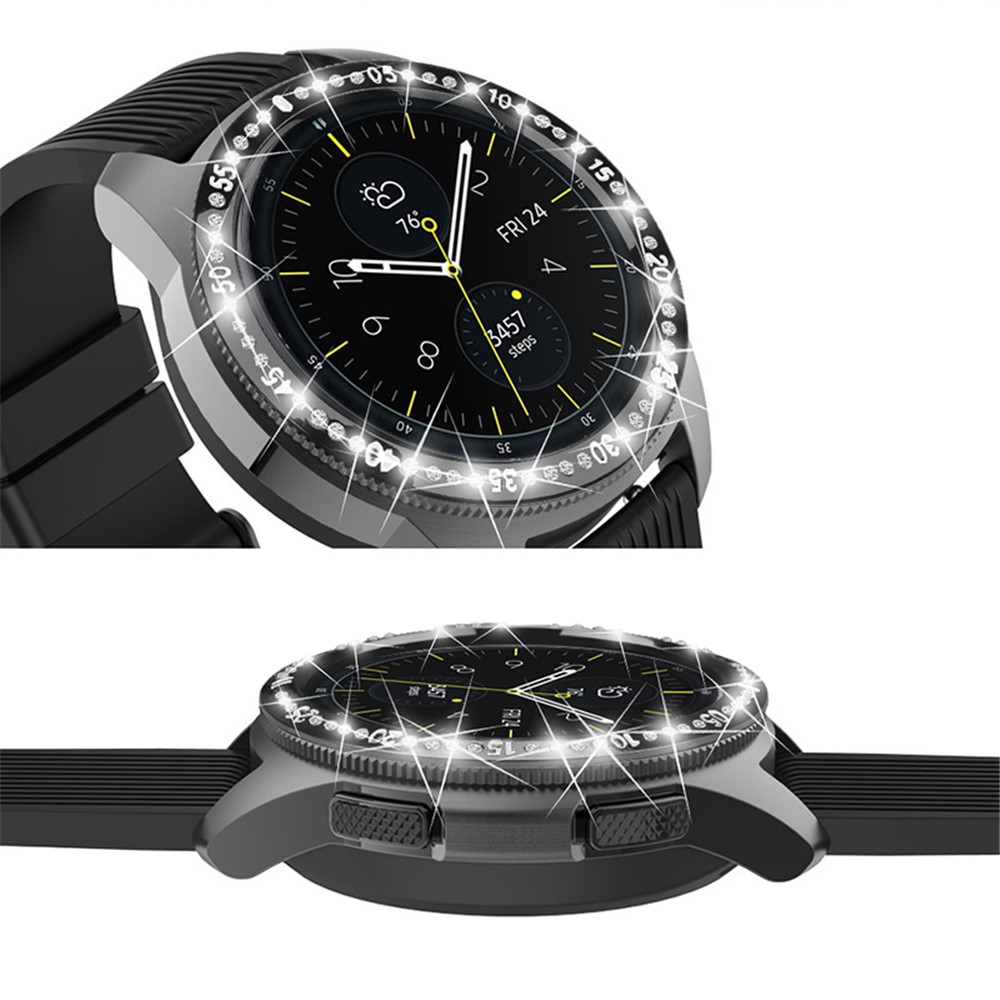 Rhinestone Decorative Bezel Ring Stainless Steel Cover Protective Watch Accessories for Samsung Galaxy Watch 42mm/Gear Sport/Gear S2 (SM-R720) - Black-4