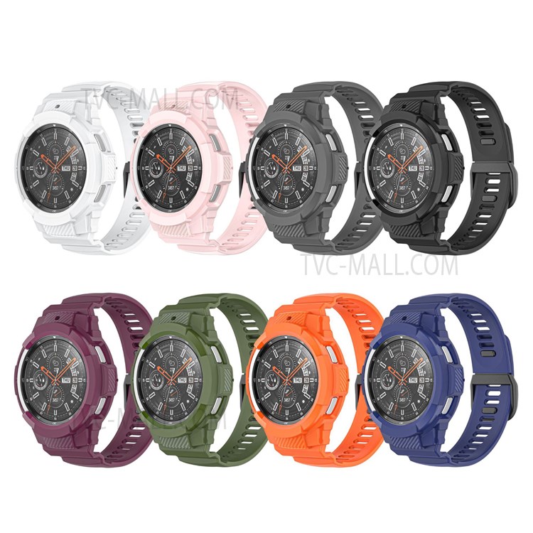 Soft TPU Watch Band Sports Bracelet Replacement Strap for Samsung Galaxy Watch4 Classic 46mm - White-4