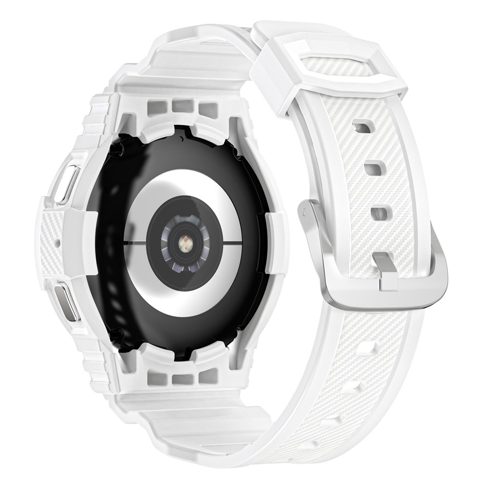 Replacement Soft TPU Strap Watch Band Sports Bracelet for Samsung Galaxy Watch4 Classic 42mm - White-1