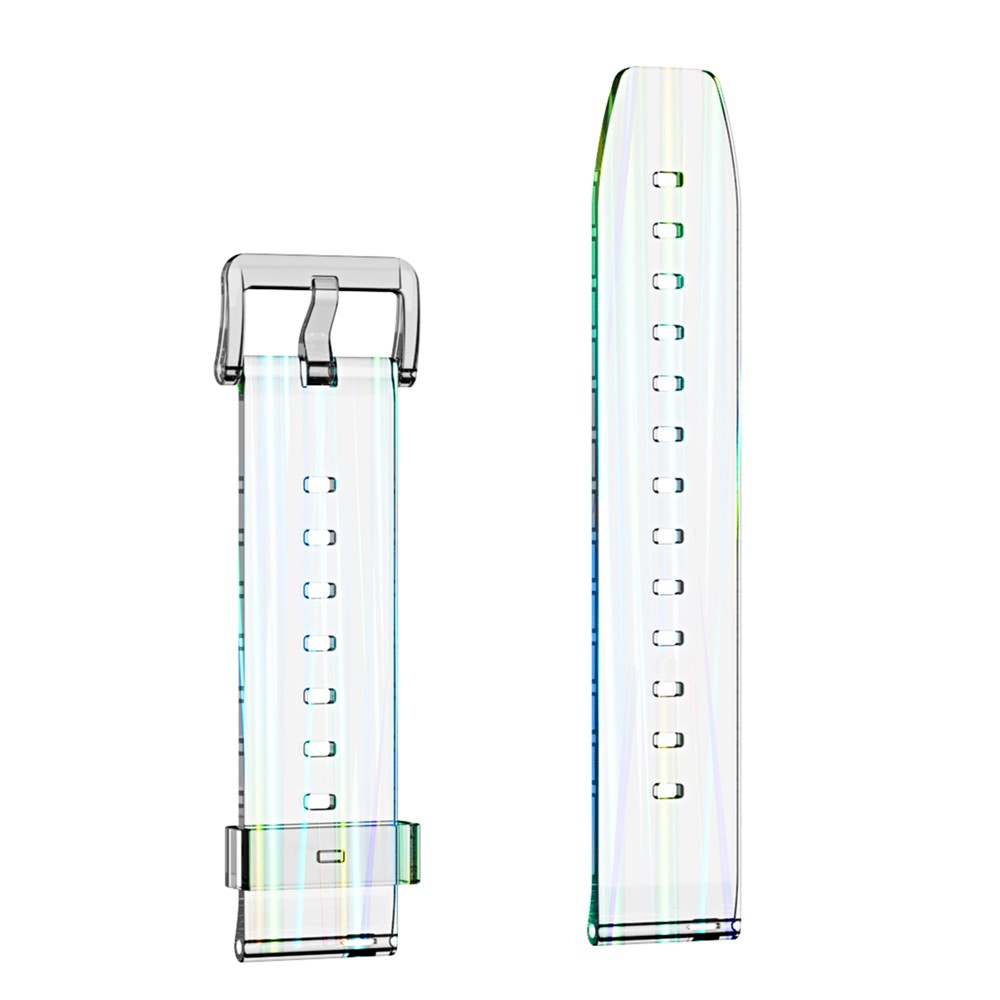 22mm Transparent TPU Smart Watch Band Replacement Wrist Strap for Suunto 9 Peak/Samsung Galaxy Watch3 45mm - Transparent-6