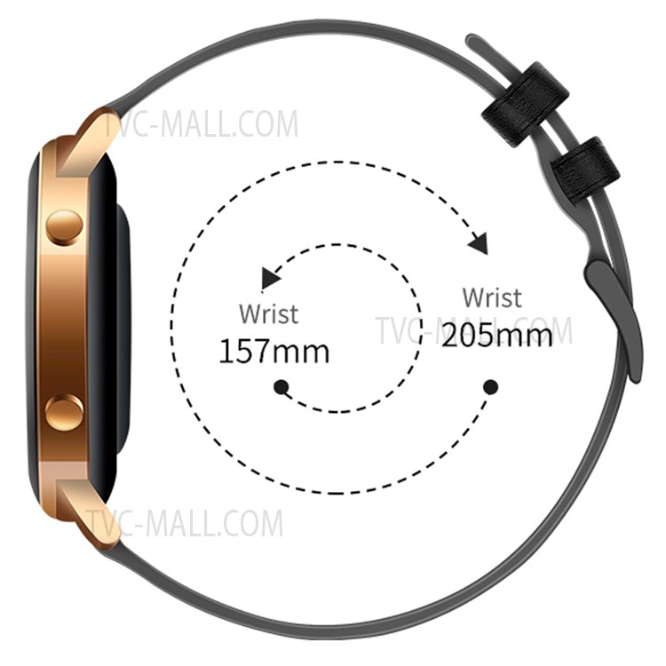 20mm Square Buckle Top Layer Genuine Leather Wrist Band Watch Strap for Huawei Watch GT2 42mm / Huami Amazfit GTS 3 - Black-8