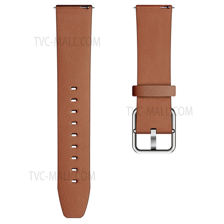 20mm Top Layer Genuine Leather French Style Texture Wrist Band Watch Strap for Huawei Watch GT2 42mm / Huami Amazfit GTS 3 - Brown-7