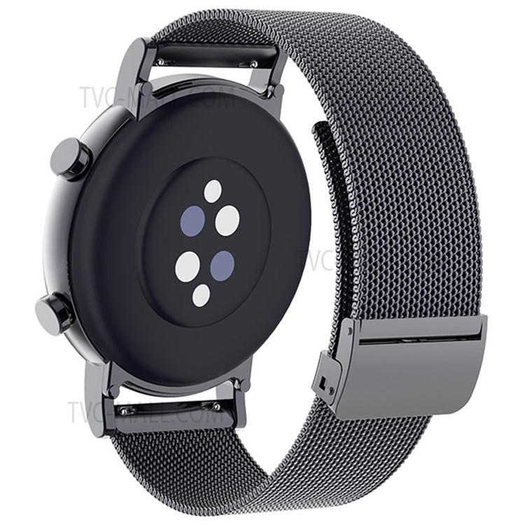 Stainless Steel Luxurious 20mm Replacement Smart Watch Wrist Strap for Huawei Watch GT 2 42mm/Huami Amazfit GTS 3 - Black-1