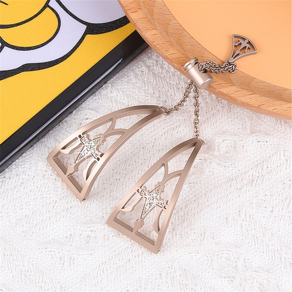 Hollow Out Crown Shaped Rhinestone Watch Band Stainless Steel Adjustable Slide Bracelet Wristband Strap for Samsung Gear S3 Classic/S3 Frontier - Gold-3