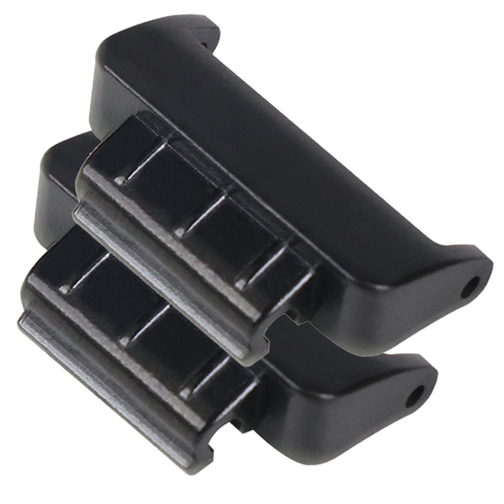 1 Pair 14mm Stainless Steel Watch Strap Band Connector Adapter for Fitbit Inspire/Fitbit Inspire HR - Black-1