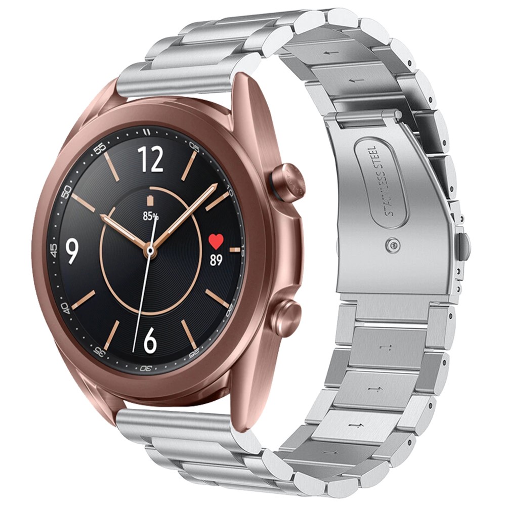 For Huawei Watch GT 2 42mm/Watch 2 Stainless Steel Watch Band Quick Release 20mm Watch Strap Business Watchband - Silver-2