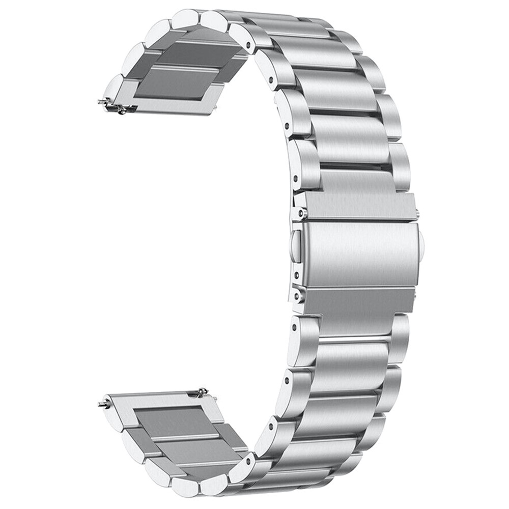 For Huawei Watch GT 2 42mm/Watch 2 Stainless Steel Watch Band Quick Release 20mm Watch Strap Business Watchband - Silver-3