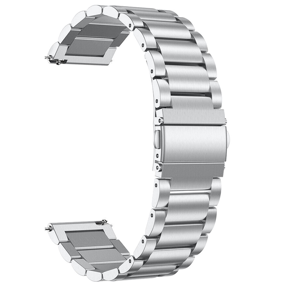 For Garmin Vivoactive 3/Vivoactive 3 Music/Venu 20mm Stainless Steel Watch Band Quick Release Watch Strap Business Style Watchband - Silver-3