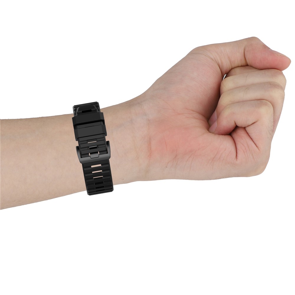 For Garmin Fenix 7/Epix Solid Color Quick Release Silicone Watch Band Replacement Wrist Strap 22mm - Black-9