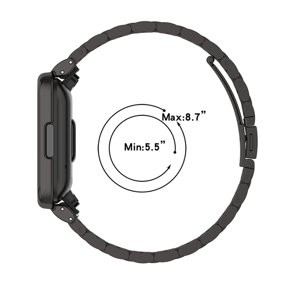 For Xiaomi Redmi Watch 2 Lite Three Beads Stainless Steel Replacement Wrist Strap with Watch Case - Black-12