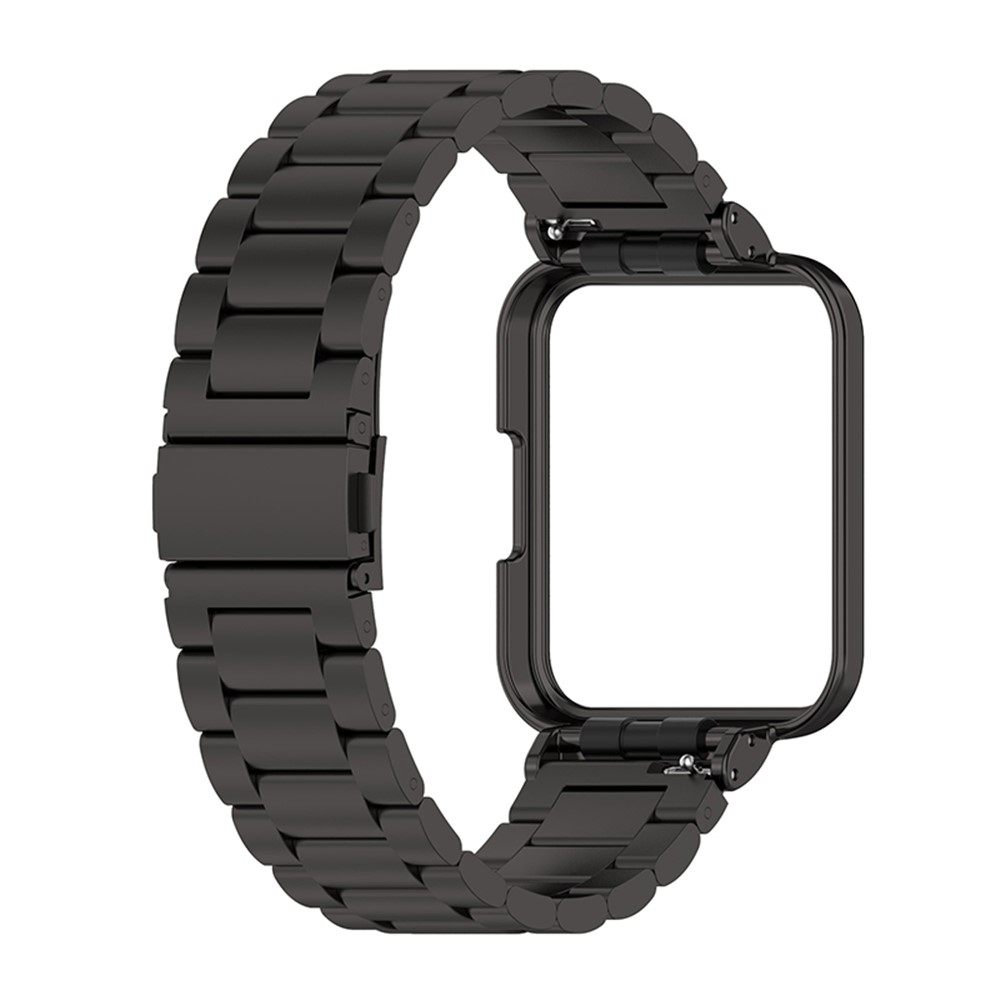 For Xiaomi Redmi Watch 2 Lite Three Beads Stainless Steel Replacement Wrist Strap with Watch Case - Black-3