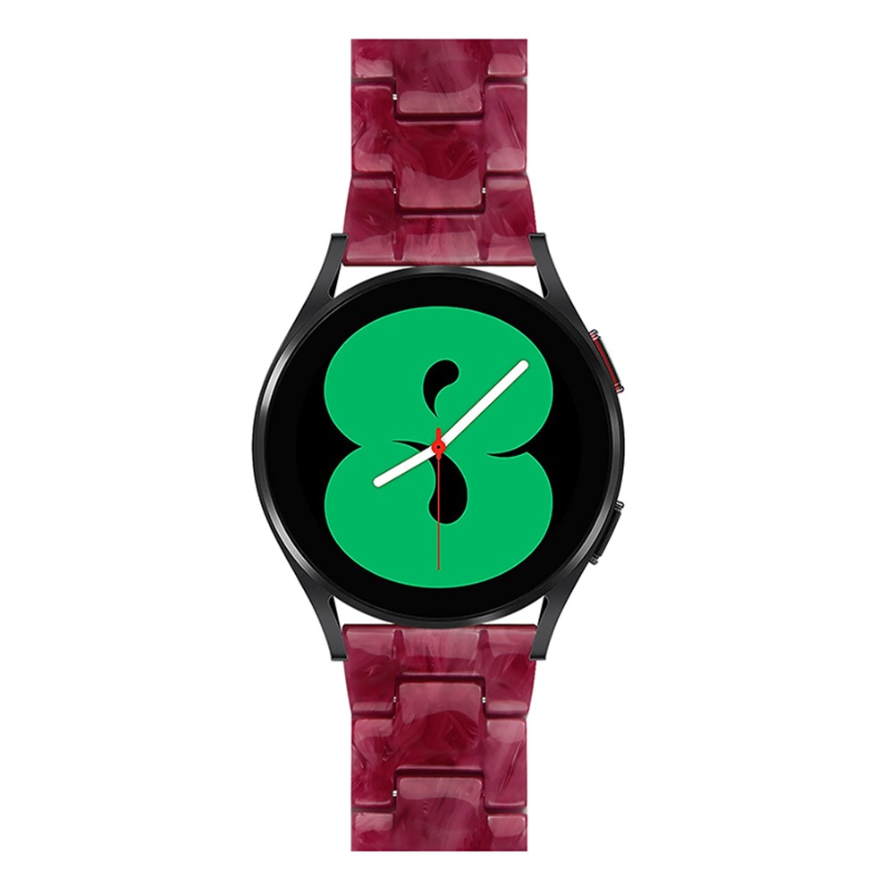 For Fossil Gen 5 Carlyle/Julianna/Garrett/Carlyle HR 22mm Smart Watch Band Resin Wrist Strap Replacement - Marble Red-2