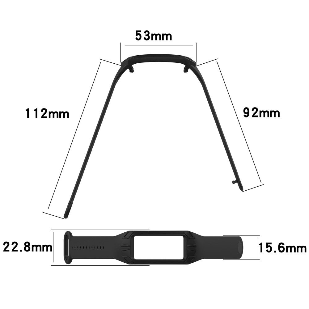 For Amazon Halo View Silicone Watch Band with Case Protector Quick Release Wrist Strap for Sports Watch 16mm - Navy Blue-10