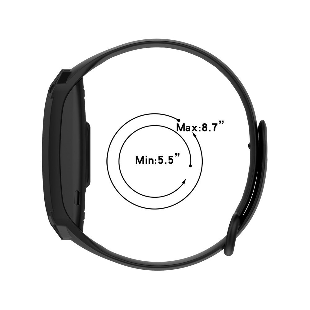 For Amazon Halo View Silicone Watch Band with Case Protector Quick Release Wrist Strap for Sports Watch 16mm - Navy Blue-11