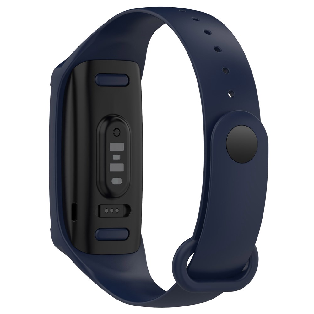 For Amazon Halo View Silicone Watch Band with Case Protector Quick Release Wrist Strap for Sports Watch 16mm - Navy Blue-2