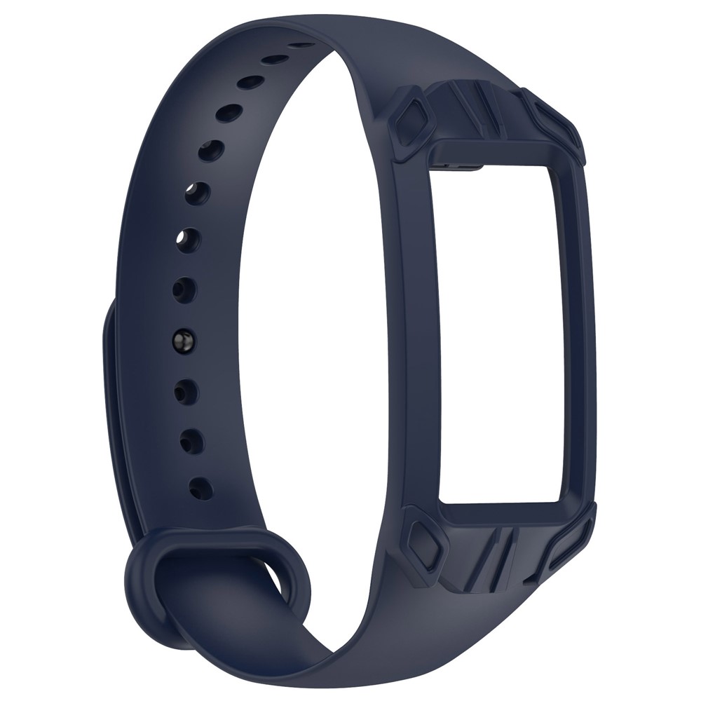 For Amazon Halo View Silicone Watch Band with Case Protector Quick Release Wrist Strap for Sports Watch 16mm - Navy Blue-4