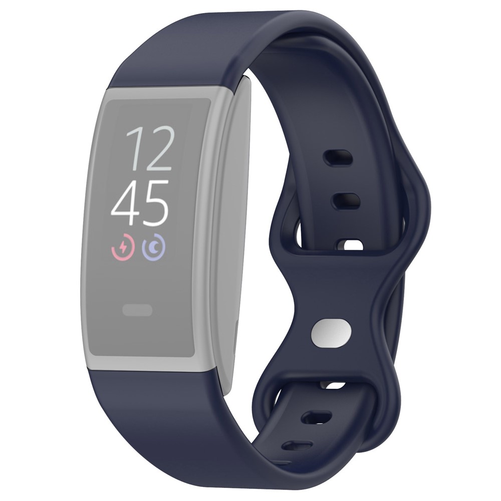 For Amazon Halo View Silicone Watch Band Quick Release Wrist Strap with Butterfly Buckle for Sports Watch (Size: L) - Dark Blue-1
