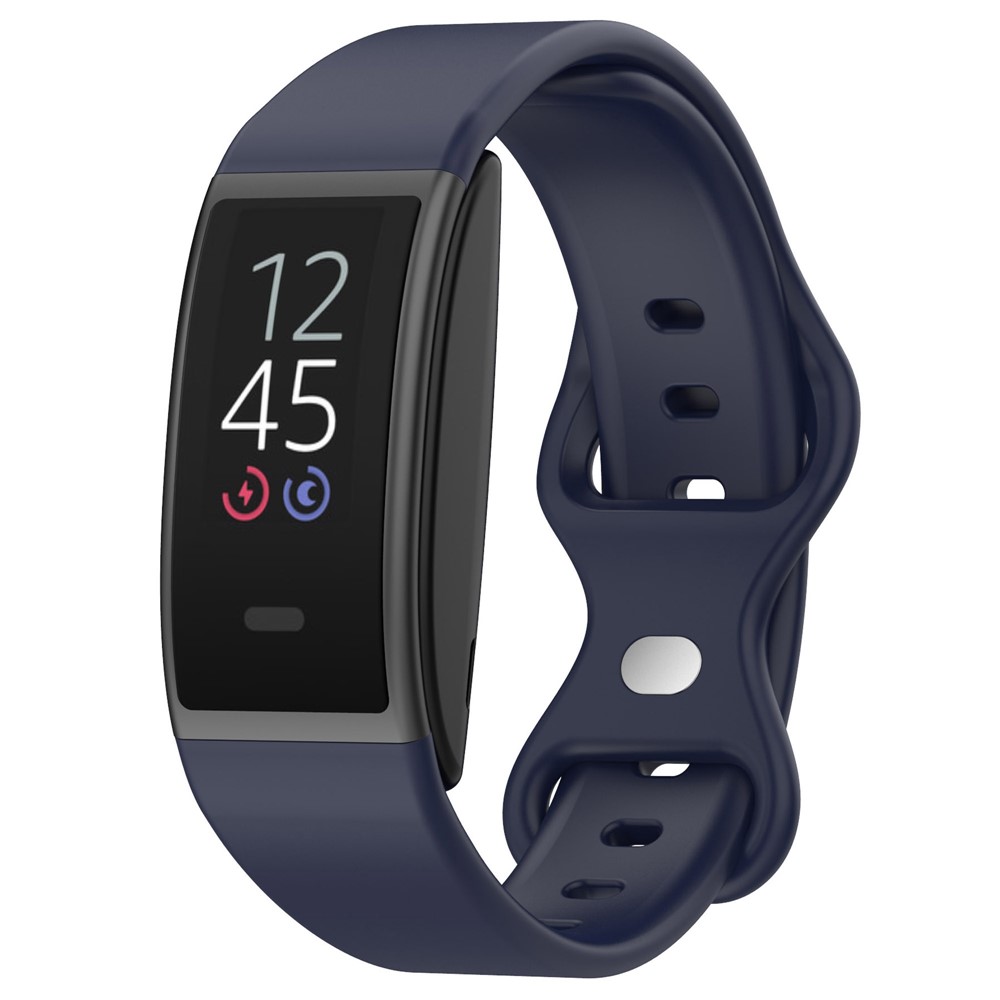 For Amazon Halo View Silicone Watch Band Quick Release Wrist Strap with Butterfly Buckle for Sports Watch (Size: L) - Dark Blue-2