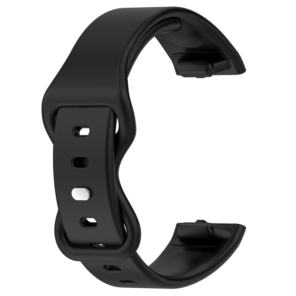 For Amazon Halo View Silicone Watchband Quick Release Wrist Strap for Sports Watch Band with Butterfly Buckle (Size: S) - Black-4