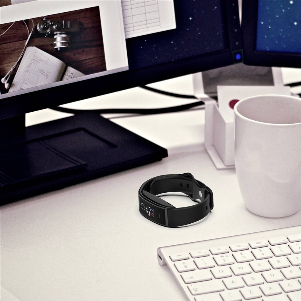 For Amazon Halo View Silicone Watchband Quick Release Wrist Strap for Sports Watch Band with Butterfly Buckle (Size: S) - Black-9