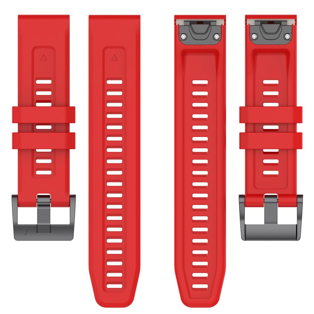 For Garmin Fenix 7S/6S Pro/5S/5S Plus/Instinct 2S Silicone Watchband Wrist Strap Sports Watch Quick Release Watch Band with Buckle - Red-5