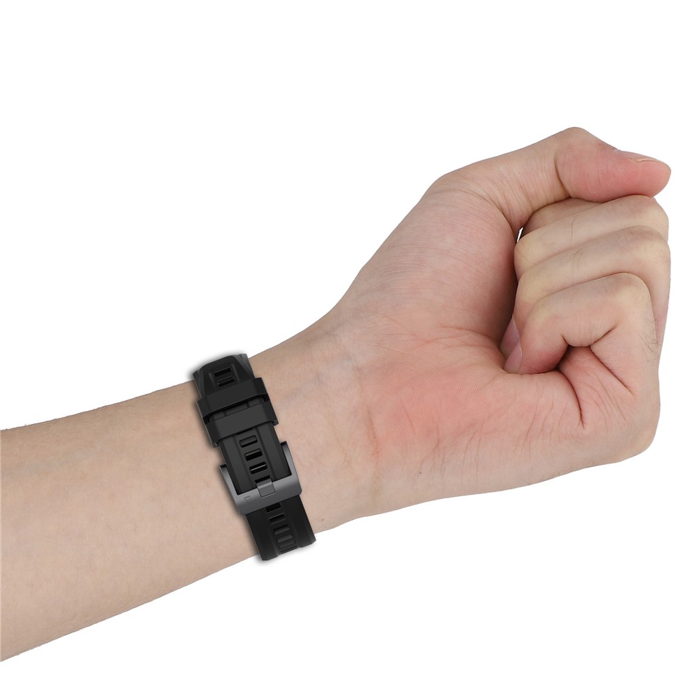 For Garmin Fenix 7S/6S Pro/5S/5S Plus/Instinct 2S Silicone Watchband Wrist Strap Sports Watch Quick Release Watch Band with Buckle - Red-8