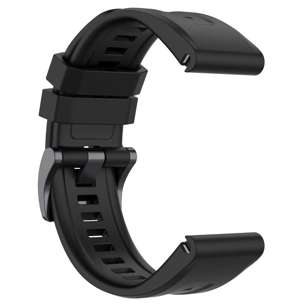 For Garmin Fenix 7/Epix Gen2/Descent G1/COROS VERTIX Silicone Watch Band Quick Release Wrist Strap Sports Watch Replacement Watchband - Black-4