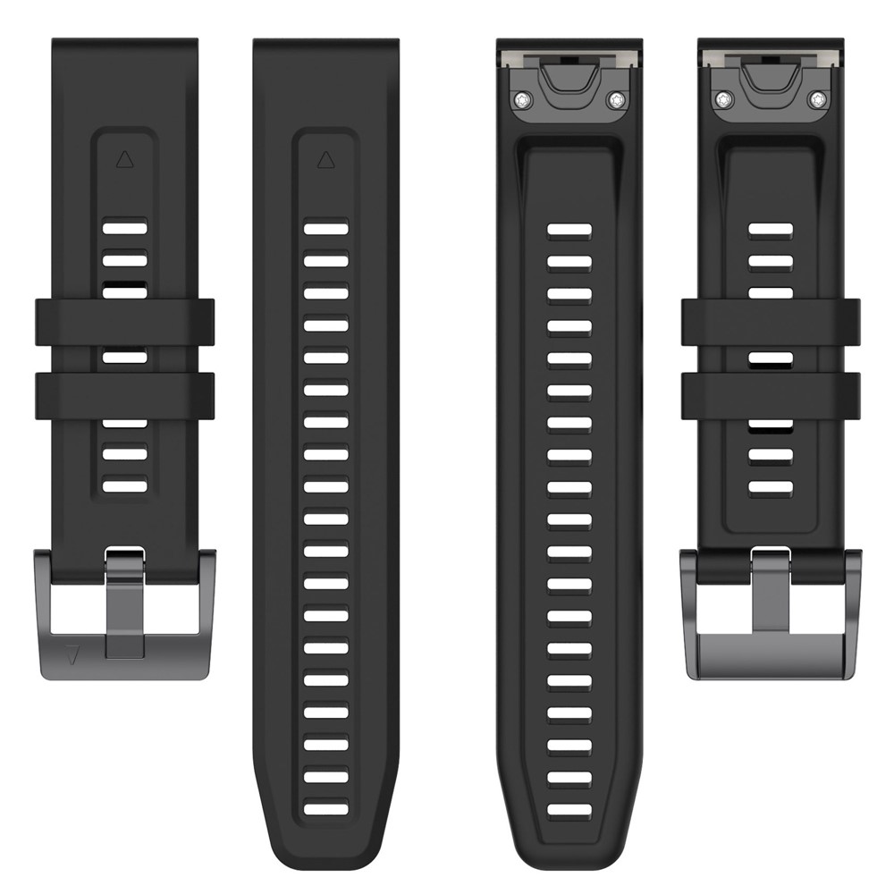 For Garmin Fenix 7/Epix Gen2/Descent G1/COROS VERTIX Silicone Watch Band Quick Release Wrist Strap Sports Watch Replacement Watchband - Black-5