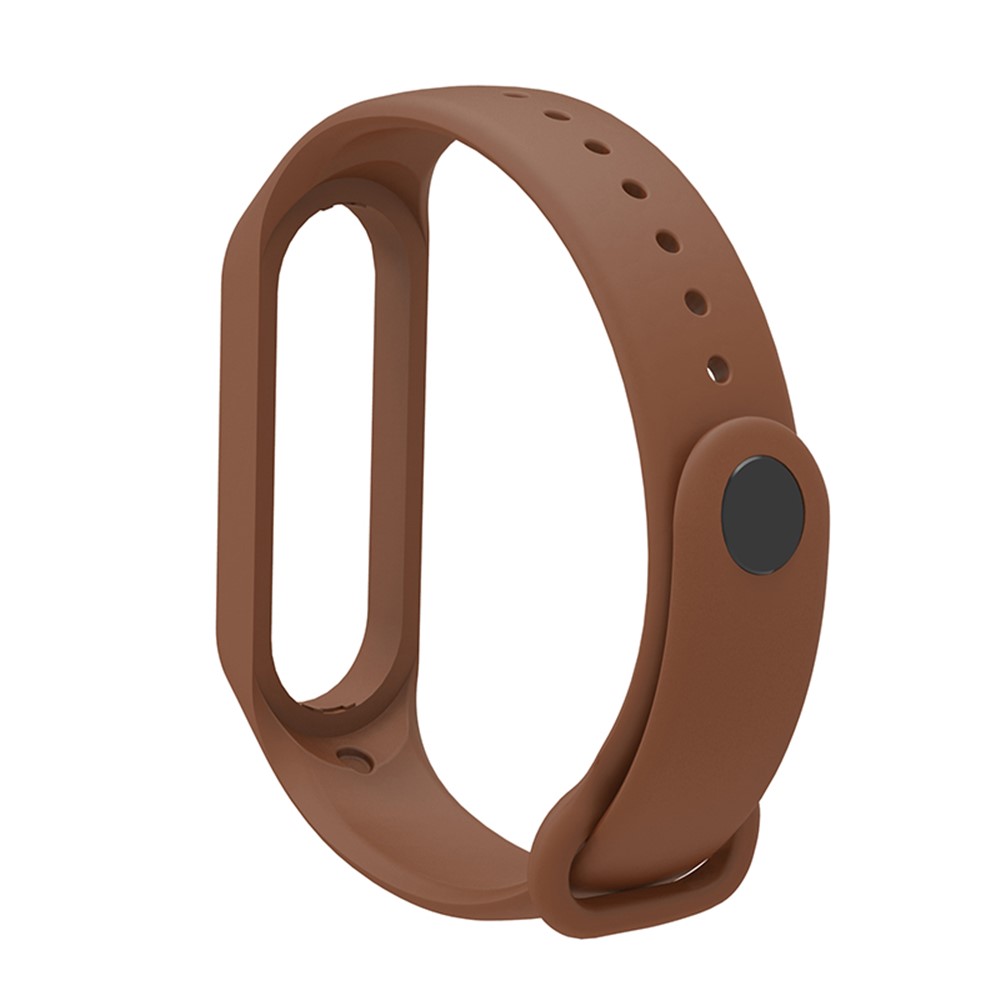 Soft TPU Watch Band for Xiaomi Mi Band 7, Adjustable Wrist Strap Bracelet Replacement - Brown-2