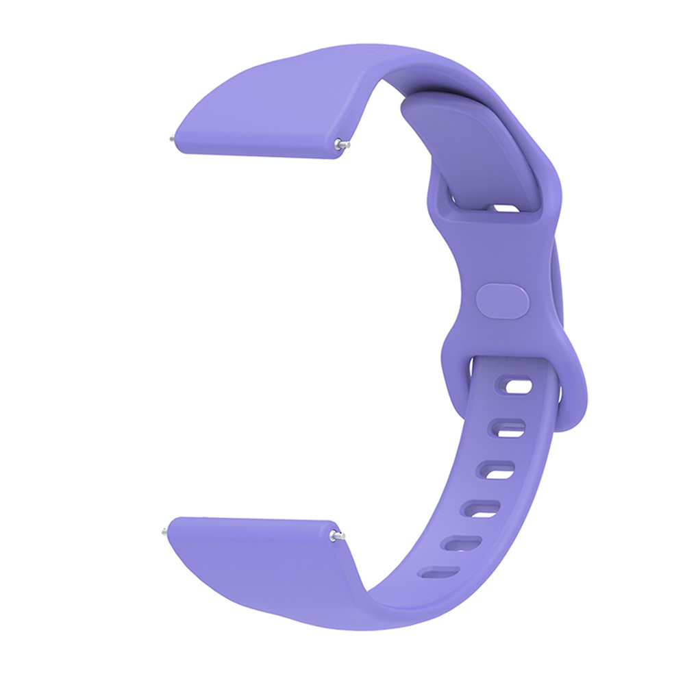 22mm Watch Strap Replacement Adjustable Silicone Wrist Band Bracelet with 8-shaped Buckle - Purple-2