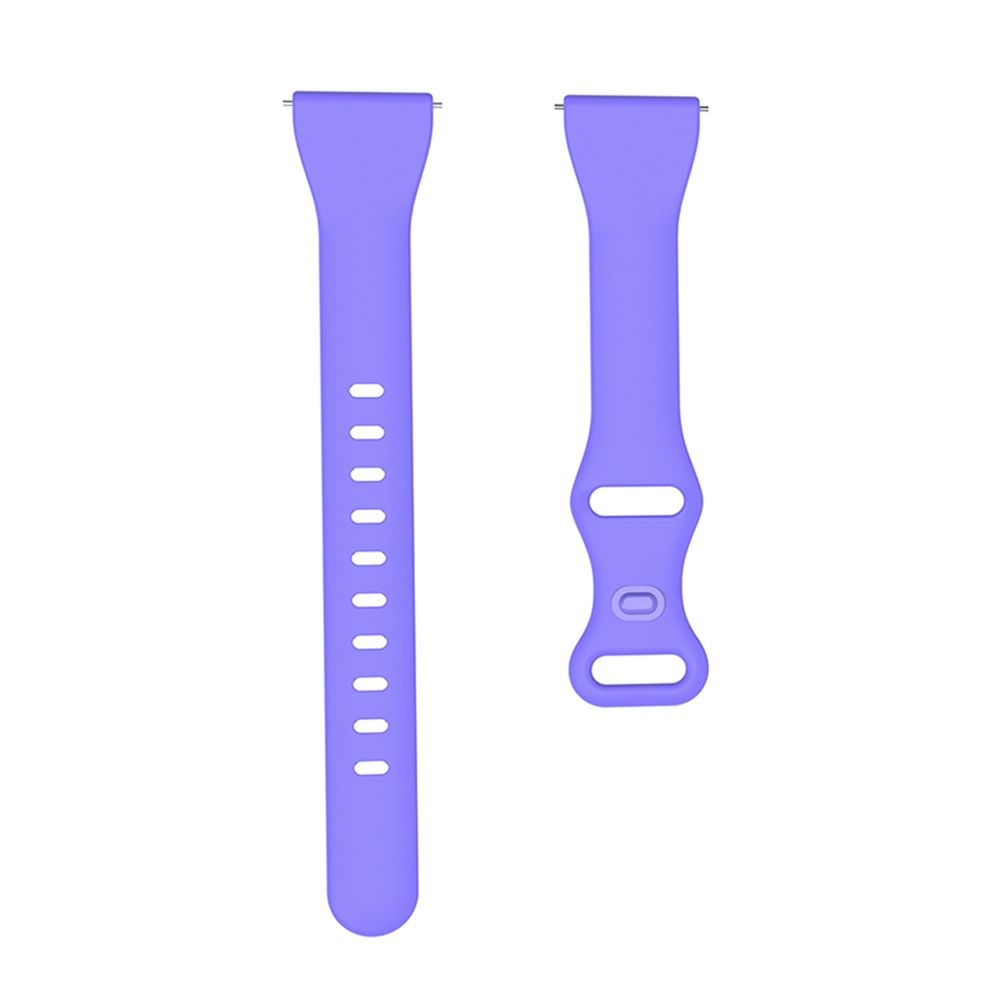 22mm Watch Strap Replacement Adjustable Silicone Wrist Band Bracelet with 8-shaped Buckle - Purple-3