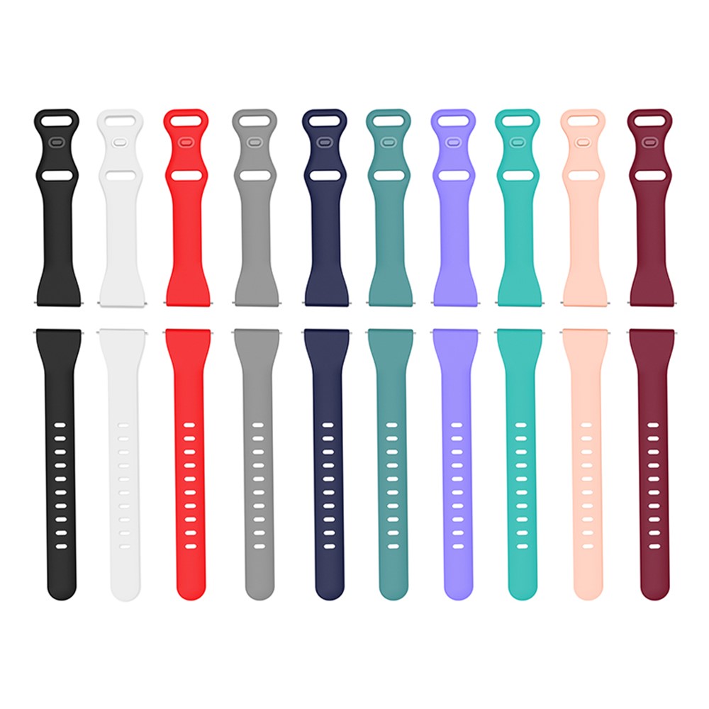 22mm Watch Strap Replacement Adjustable Silicone Wrist Band Bracelet with 8-shaped Buckle - Purple-4