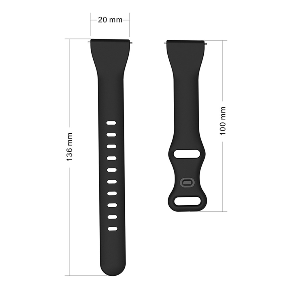 22mm Watch Strap Replacement Adjustable Silicone Wrist Band Bracelet with 8-shaped Buckle - Purple-7