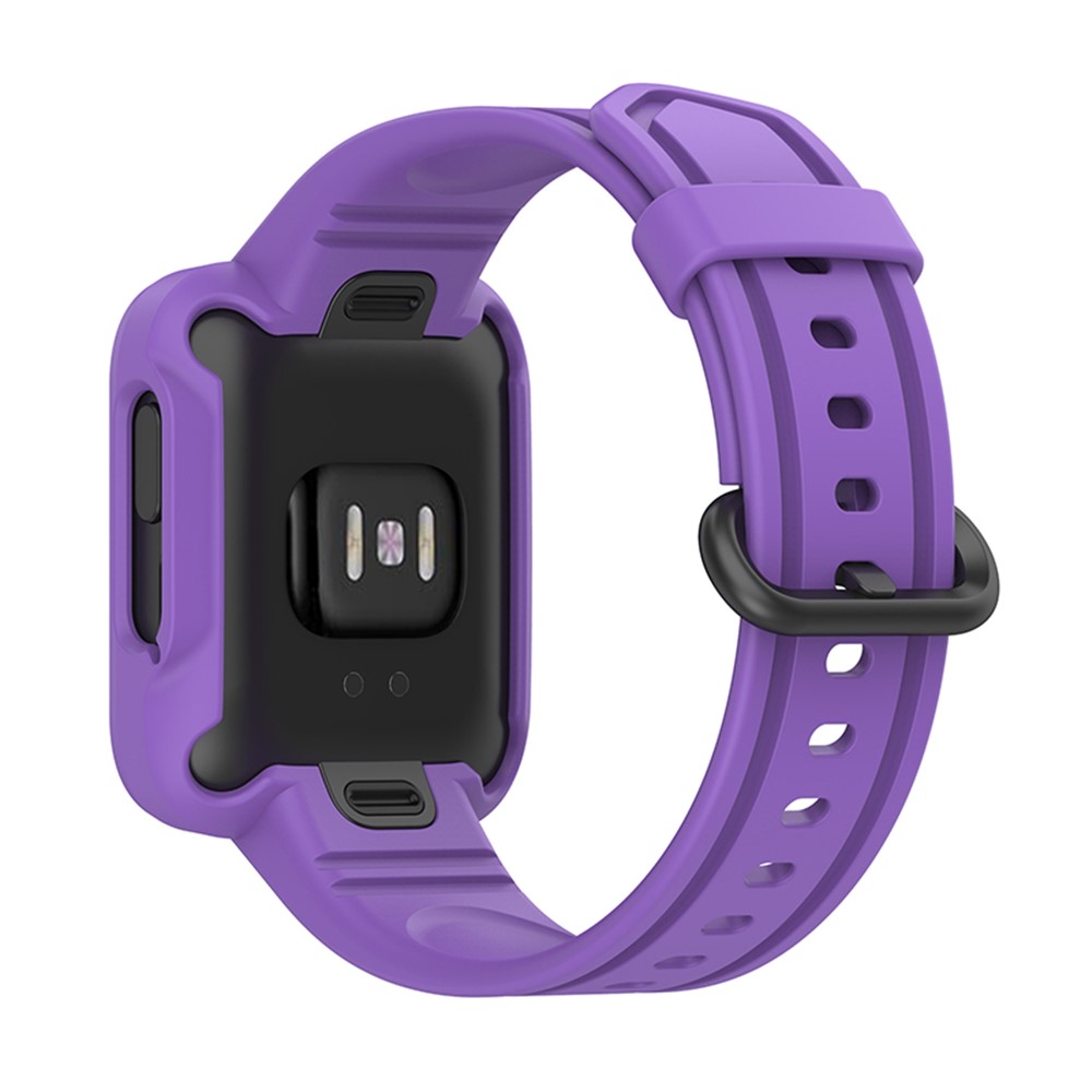 For Xiaomi Redmi Watch/Redmi Watch 2/Mi Watch Lite/Mi Watch Lite 2 Smart Watch Strap Soft Silicone Wrist Band with Watch Case - Purple-4