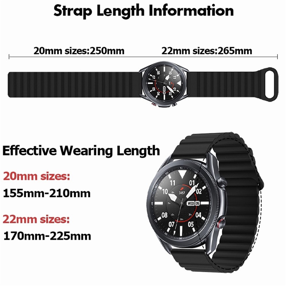 For Haylou RT / RT2 / GST / GS / RS3 / Huawei Watch 3 / Xiaomi Watch S1 / S1 Active, Magnetic Watch Band 22mm Universal Silicone Wrist Strap - Pink-4