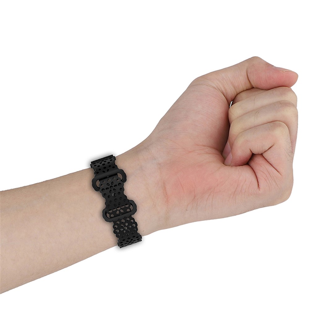For Fitbit Versa 4 / 3 / Sense 2 / 1 Lace Flower TPU Band Hollow-out Sport Wristband Replacement - White-10
