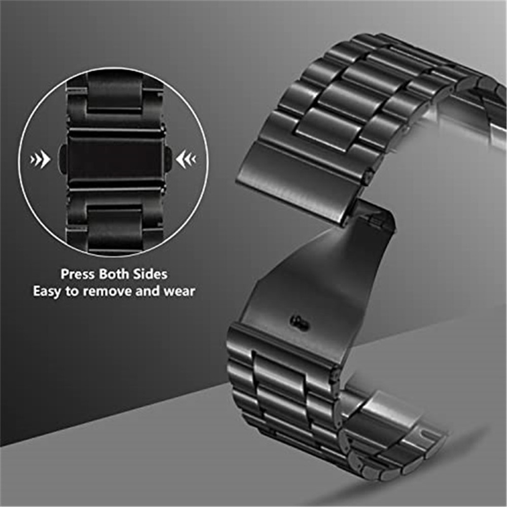 JLT For Samsung Galaxy Watch4 Classic 42mm / 46mm / Watch4 40mm / 44mm Watch Strap Replacement Watch Band with Folding Buckle - Black-5