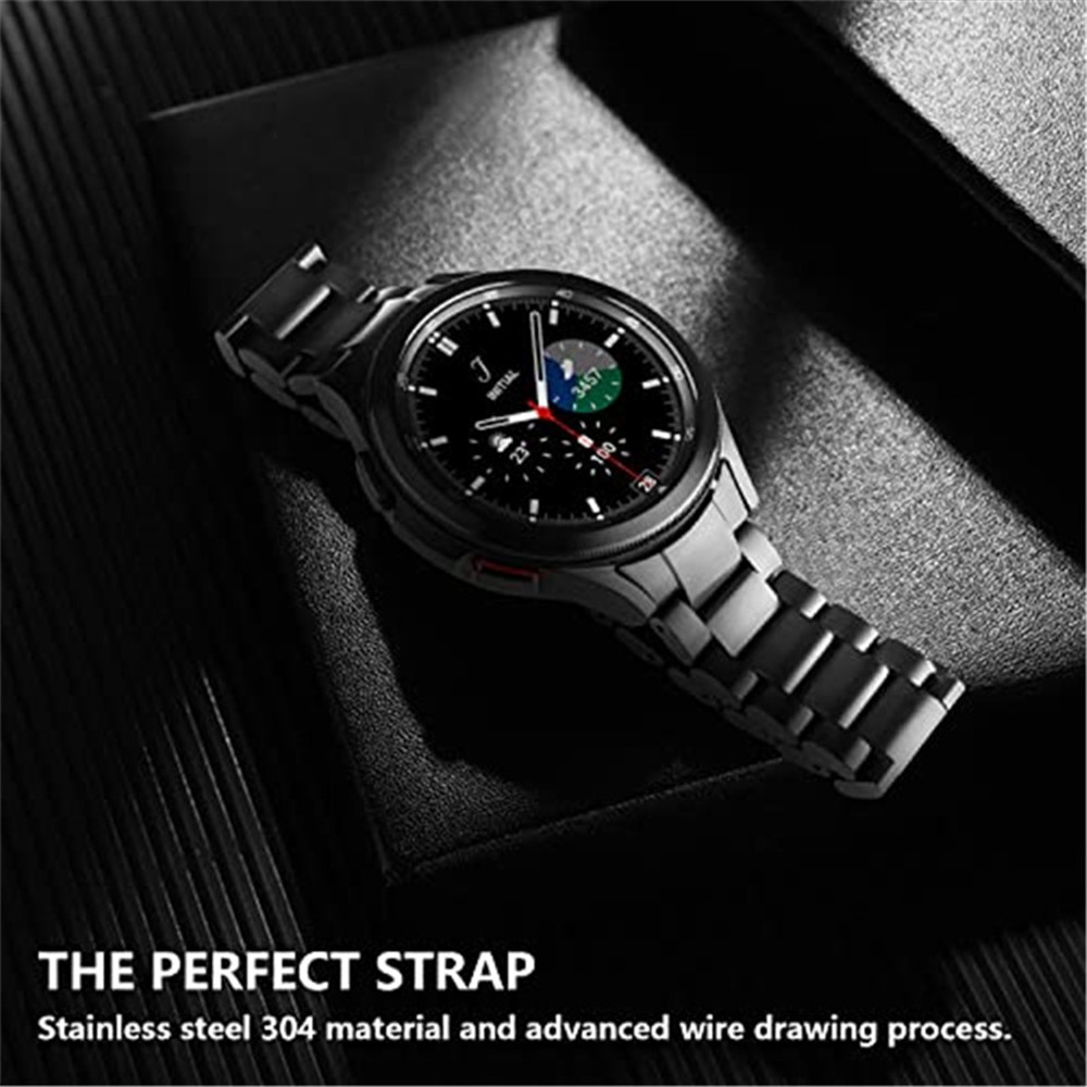 JLT For Samsung Galaxy Watch4 Classic 42mm / 46mm / Watch4 40mm / 44mm Watch Strap Replacement Watch Band with Folding Buckle - Black-7