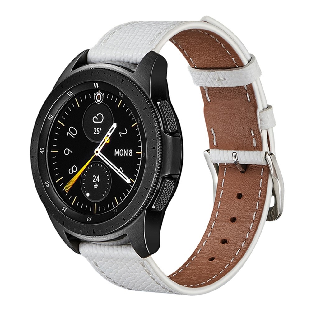XIAOMI YOUPIN for Haylou LS02 / RS4 Plus LS11 20mm Watch Bands Replacement Strap Textured Genuine Leather Adjustable Wrist Strap - White-2