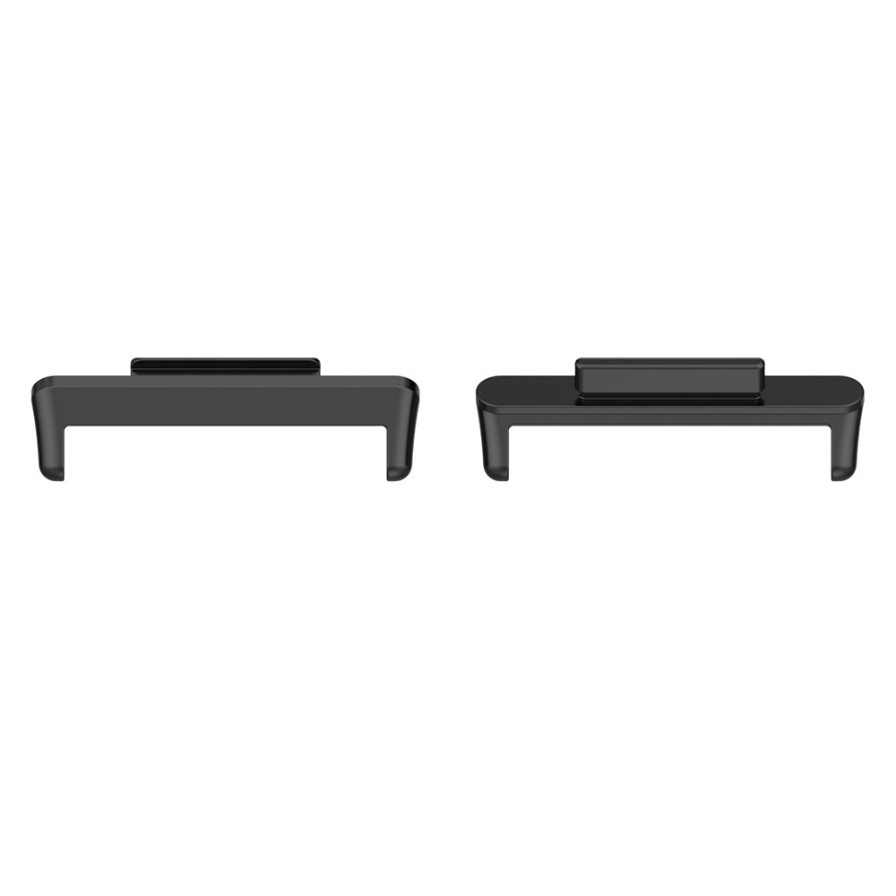 1 Pair Watch Adapter for Huawei Watch Fit 2, Metal Connector Watch Band Accessory - Black-2