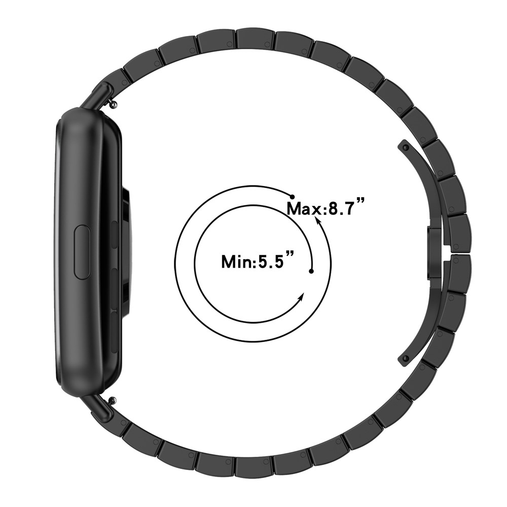 For Huawei Watch Fit 2 Smart Watch Band Buckle Design Metal Wrist Strap Replacement - Black-11