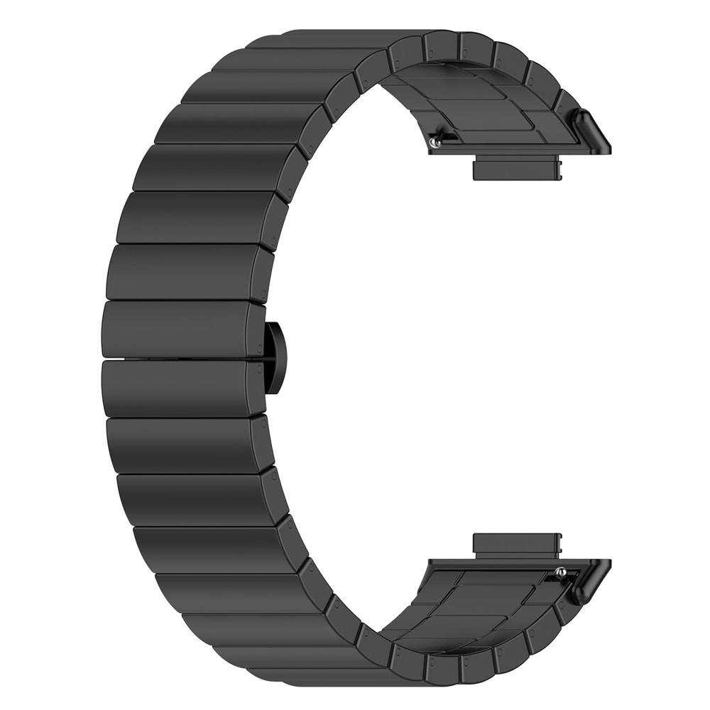 For Huawei Watch Fit 2 Smart Watch Band Buckle Design Metal Wrist Strap Replacement - Black-3