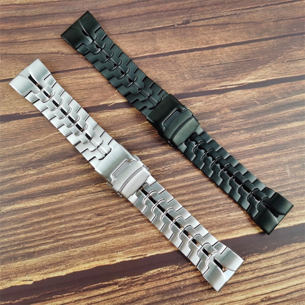 For Garmin Descent G1 / Fenix 7 / 6 Pro Metal Watch Strap 22mm Buckle Design Replacement Watch Strap - Silver-4