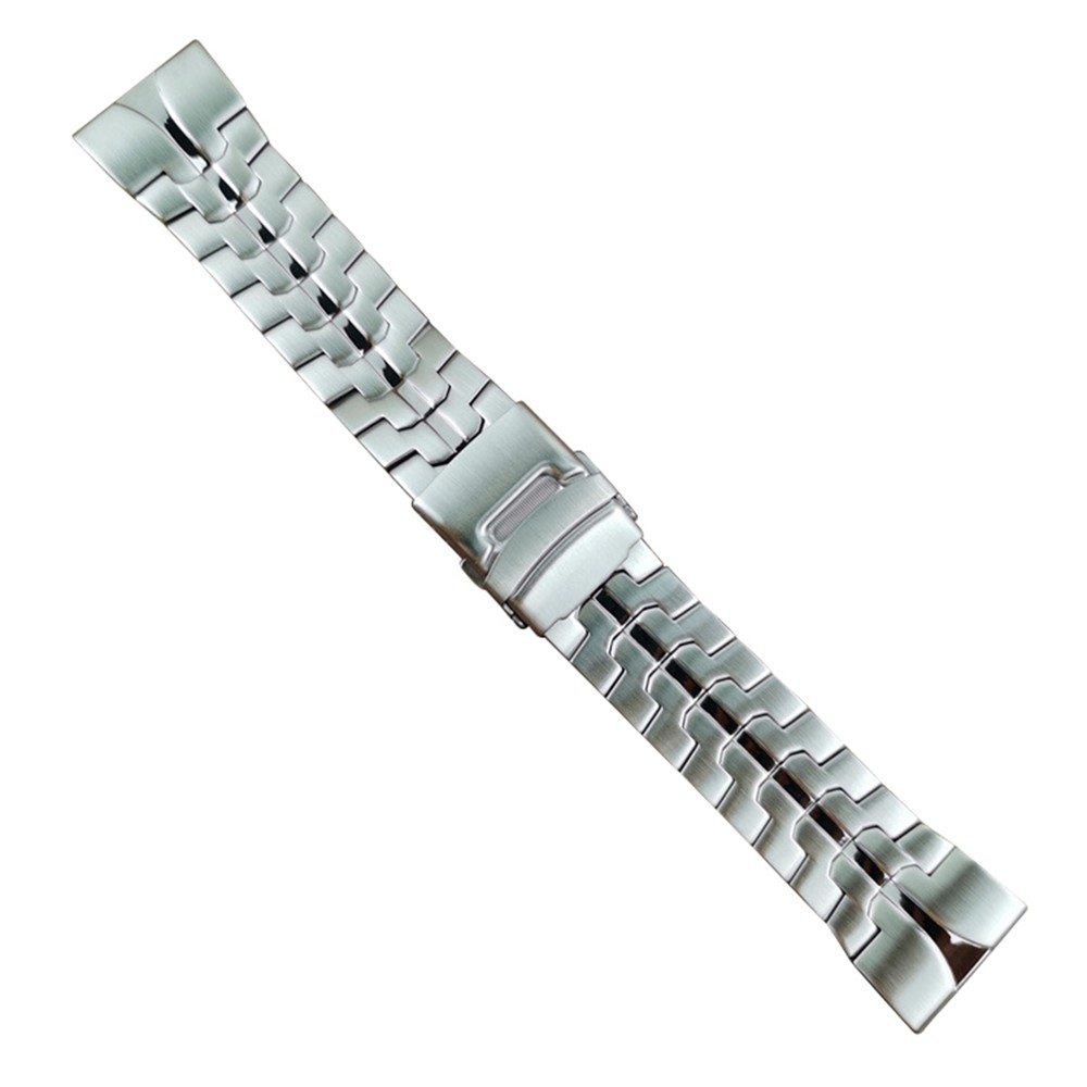 For Garmin Tactix 7 Pro / Fenix 7X / 6X Pro 26mm Smart Watch Band Metal Replacement Wrist Strap with Buckle - Silver-1