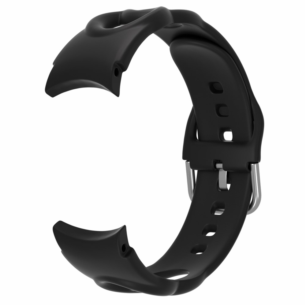 For Samsung Galaxy Watch4 40mm / 44mm / Watch4 Classic 42mm / 46mm Quick Release Watch Band Set Silicone Hollow Watch Strap 20mm Replacement Watchband - Black-1