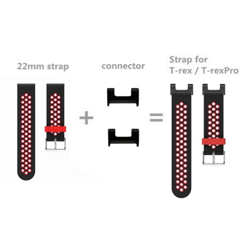 For Huami Amazfit T-Rex / T-Rex Pro / Ares 1Pair 22mm Stainless Steel Watch Strap Adapter Watch Band Connector Kit-2