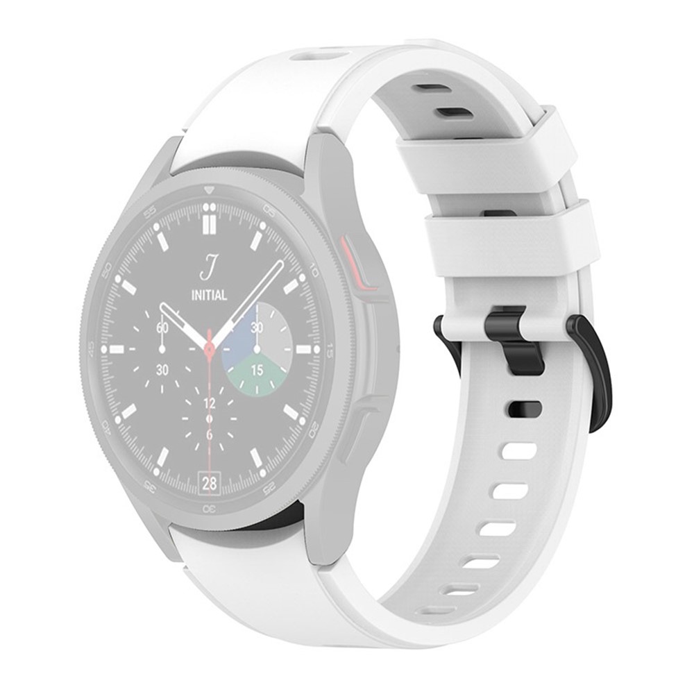 For Samsung Galaxy Watch 5 40mm / 44mm / Watch 5 Pro 45mm / Watch4 40mm / 44mm / Watch4 Classic 42mm / 46mm / Watch3 41mm Soft Silicone Smart Watch Band Wrist Strap - White-1