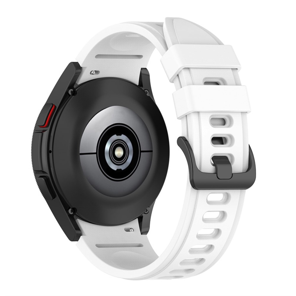 For Samsung Galaxy Watch 5 40mm / 44mm / Watch 5 Pro 45mm / Watch4 40mm / 44mm / Watch4 Classic 42mm / 46mm / Watch3 41mm Soft Silicone Smart Watch Band Wrist Strap - White-3